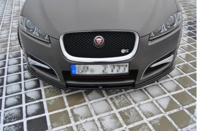 Накладка сплиттер на передний бампер на Jaguar XF I Sportback S-Pack